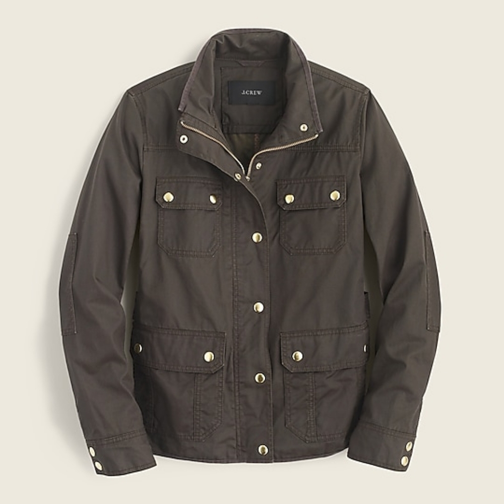 J Crew Downtown Field Jacket Mossy Brown SZ XL
